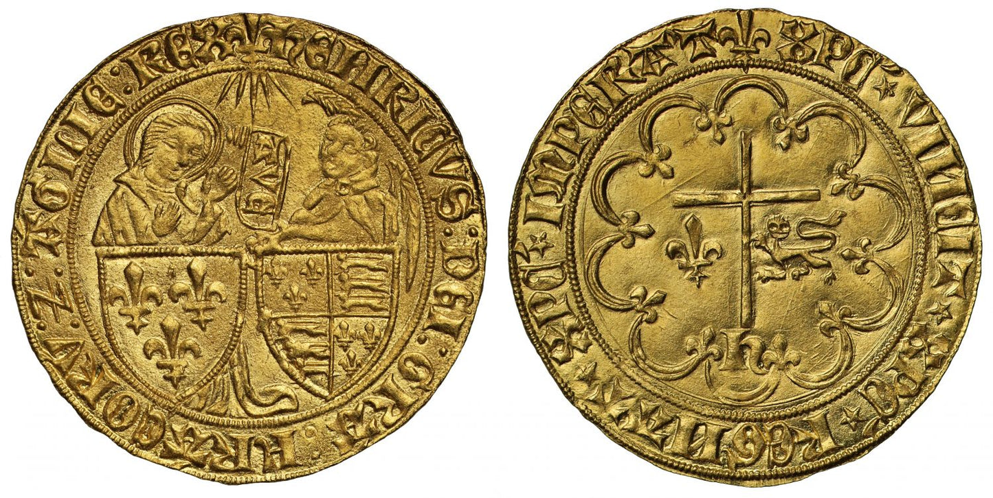 Anglo-Gallic, Henry VI Salut d'Or, St Lô, 1423