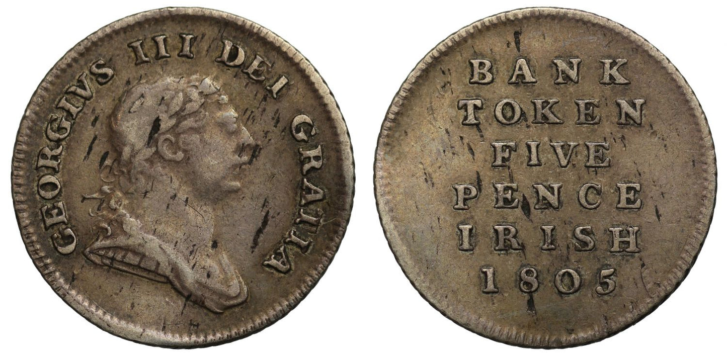 Ireland, George III 1805 Five Pence, Bank of Ireland issue