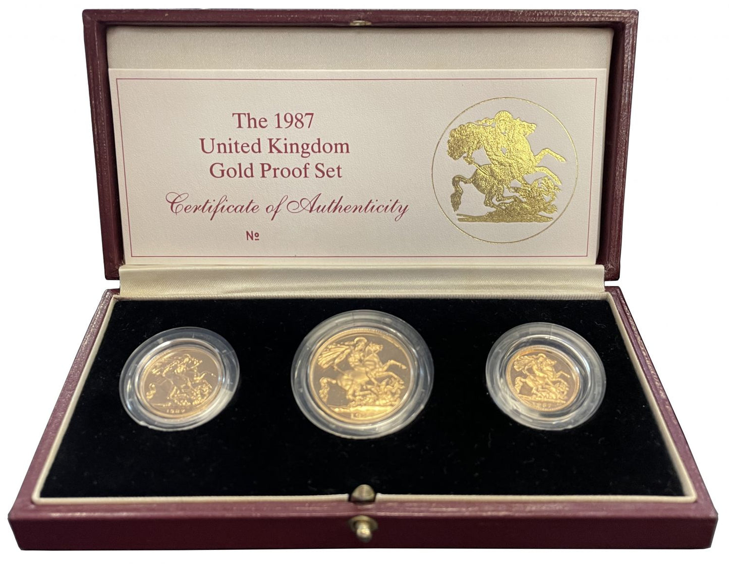 Elizabeth II 1987 3-coin proof Set