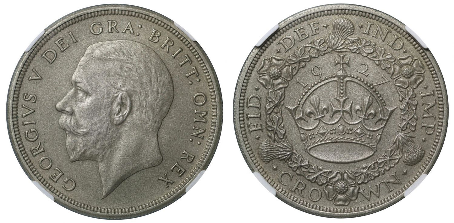 George V 1927 matt proof Crown PF66 MATTE