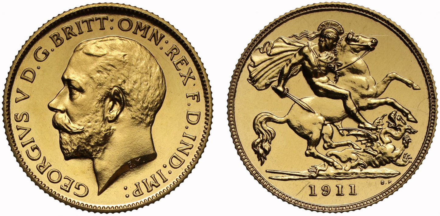 George V 1911 proof Half-Sovereign, Coronation issue