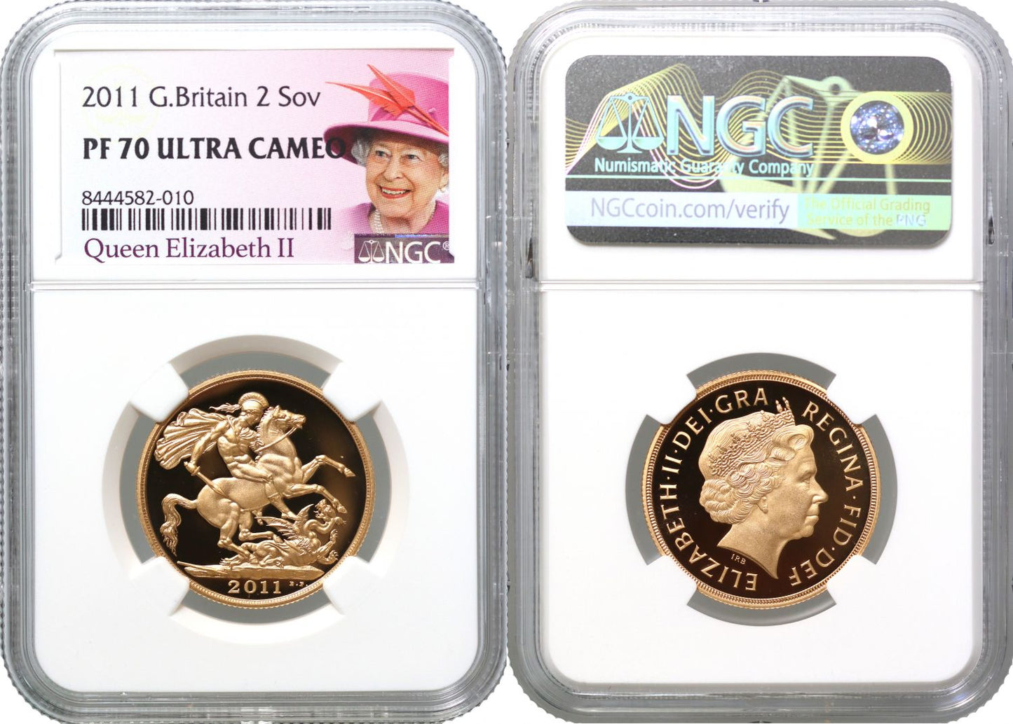 Elizabeth II 2011 gold proof Two-Pounds PF70 Ultra Cameo