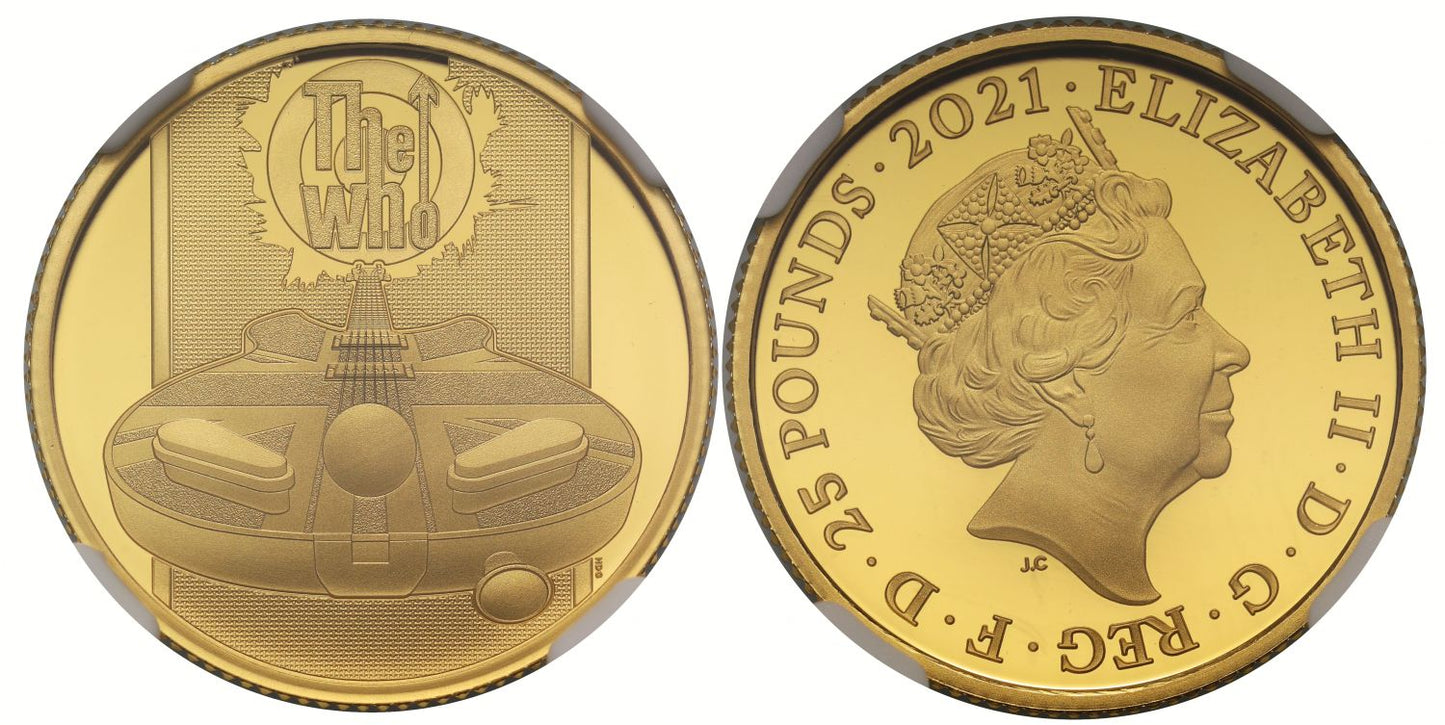 Elizabeth II 2021 PF70 gold 1/4oz The Who