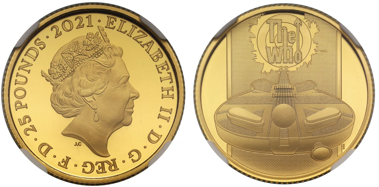 Elizabeth II 2021 gold PF70 1/4oz The Who
