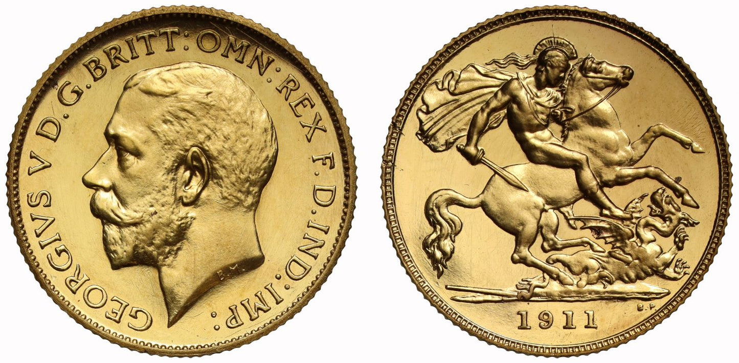 George V 1911 proof Half-Sovereign, Coronation issue