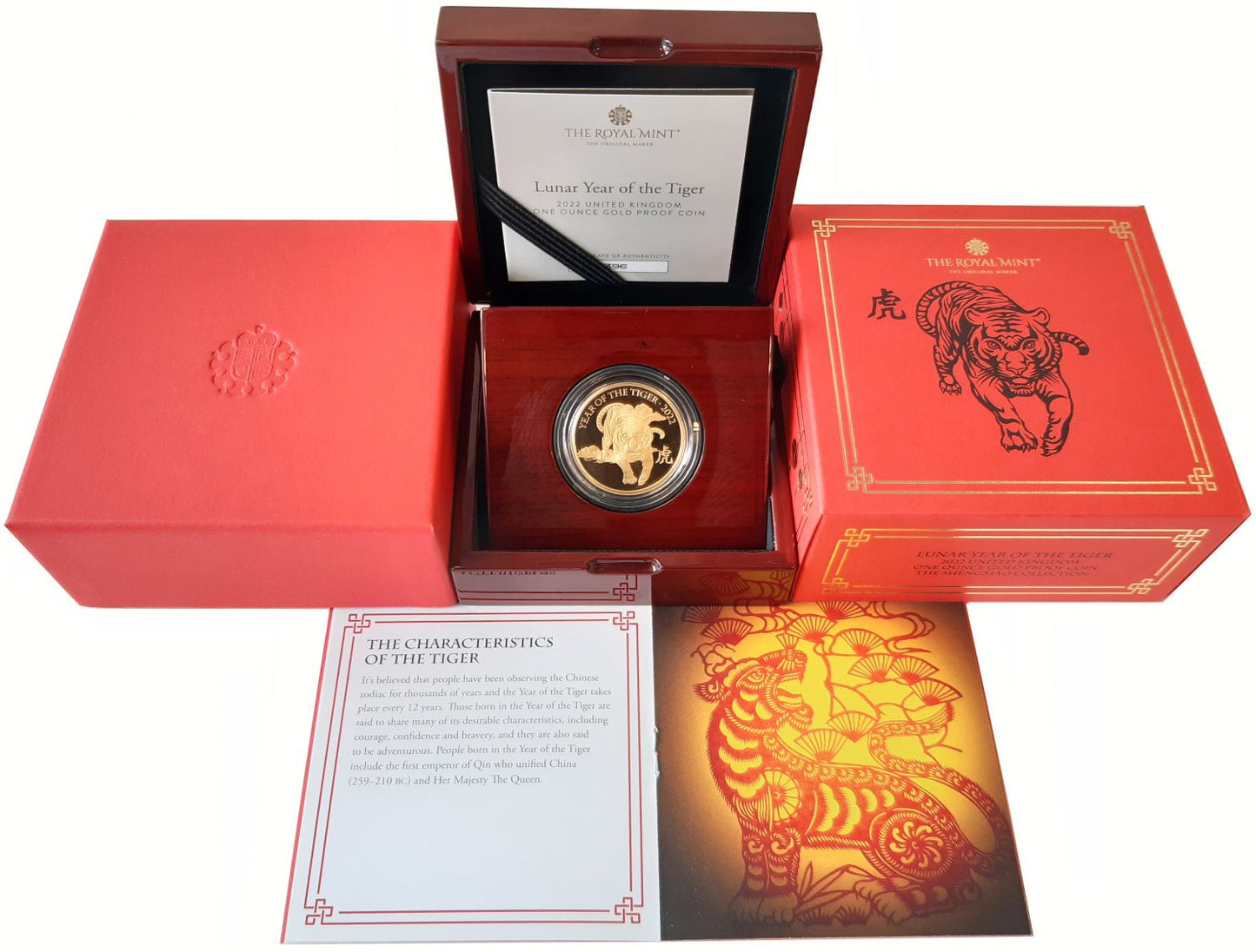 Elizabeth II 2022 gold proof 1oz Lunar Year of the Tiger