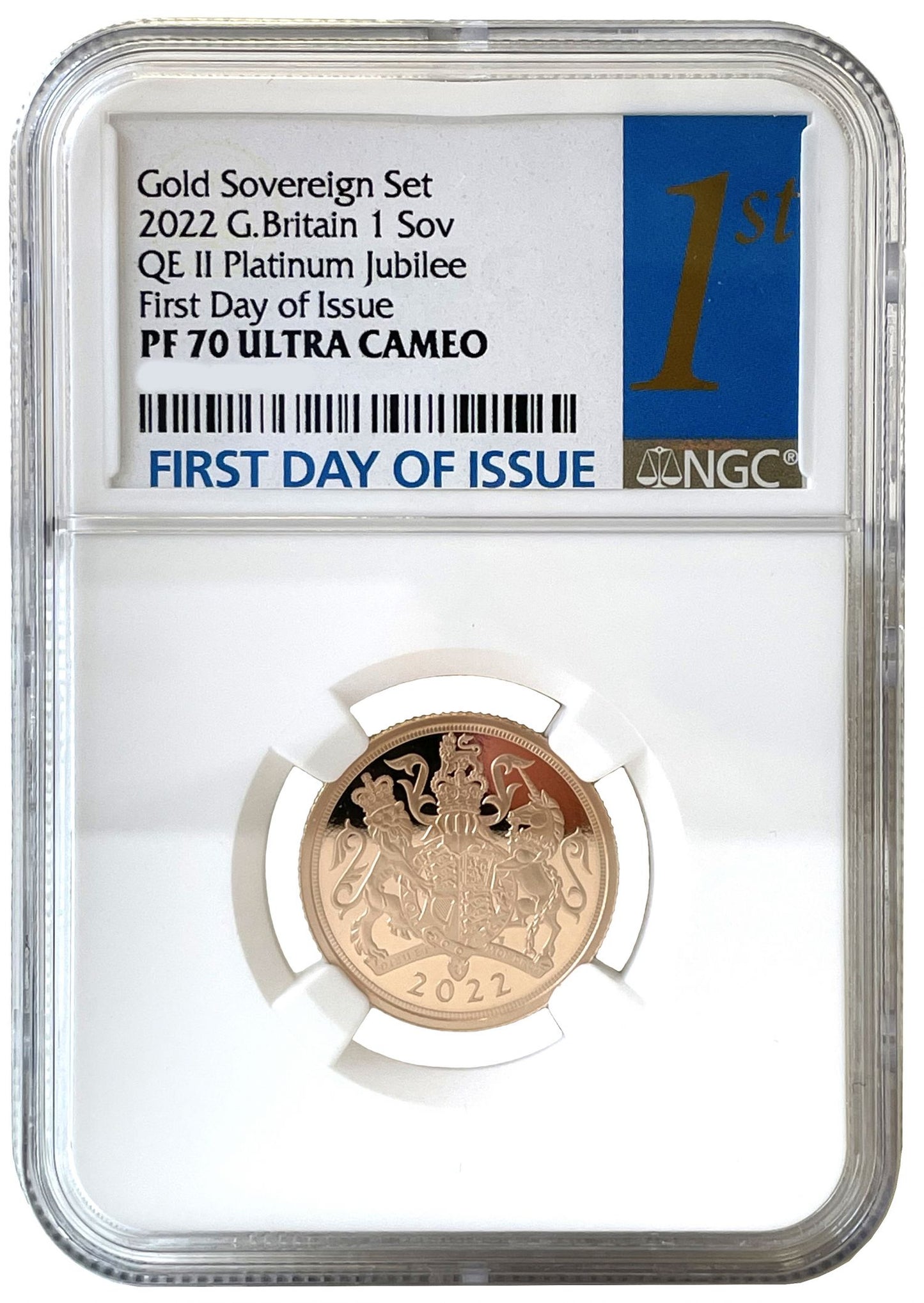 * QEII 2022 PF70 FDI Sovereign Plat Jubilee One year type