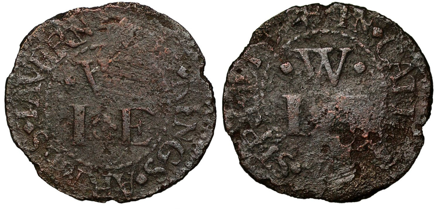 17th Century London Token, Cateaton Street, IW and EW at Kings Arms Tavern