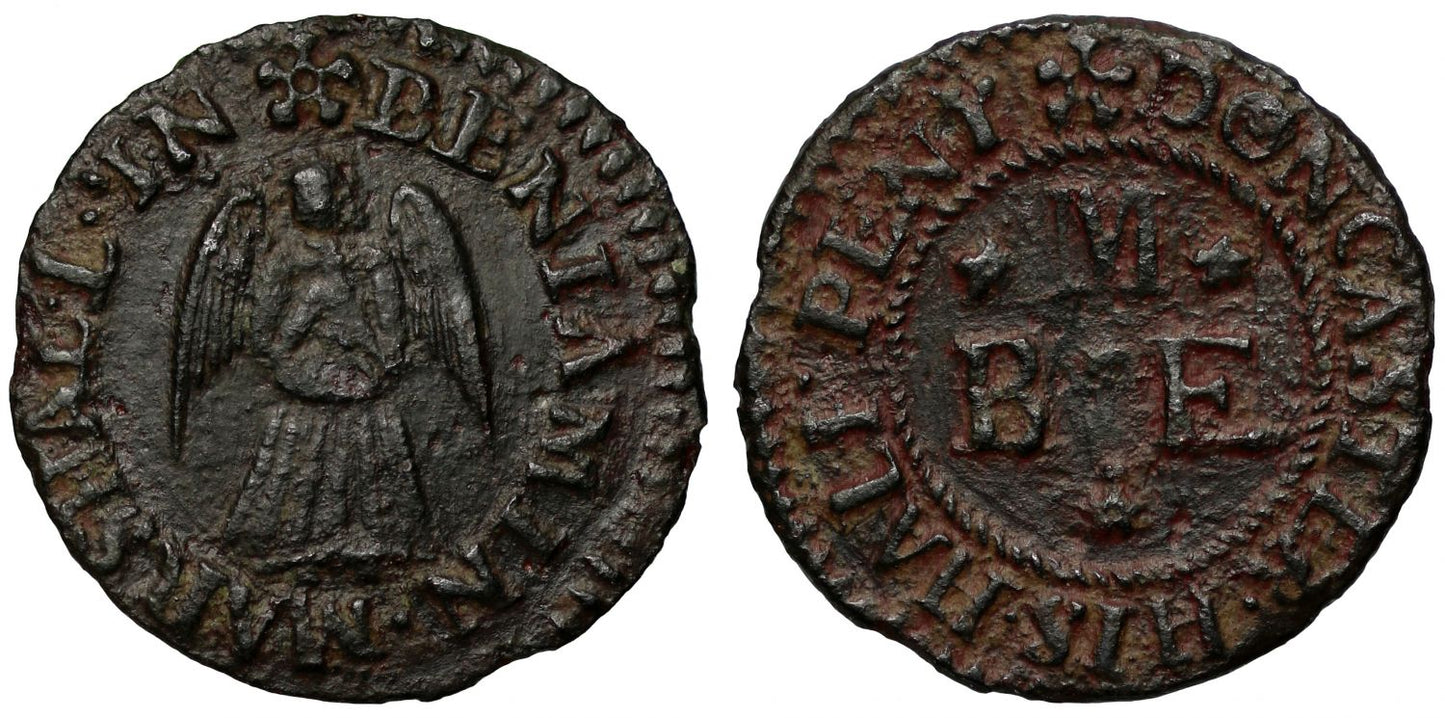 17th Century Halfpenny Token Yorkshire, Doncaster, Benjamin Marshall
