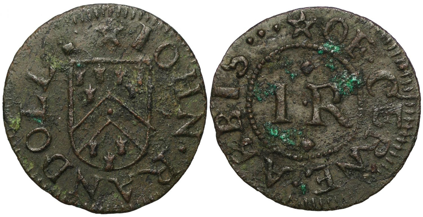 Dorset 17th century Token, Cerne Abbas, John Randoll Farthing, undated