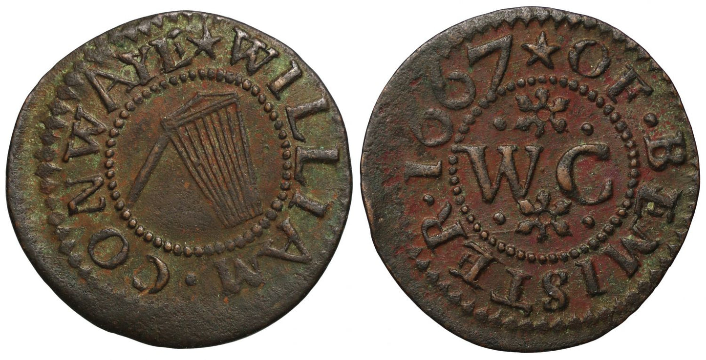 Dorset 17th century Token, Beaminster, William Conwaye, 1667, Farthing