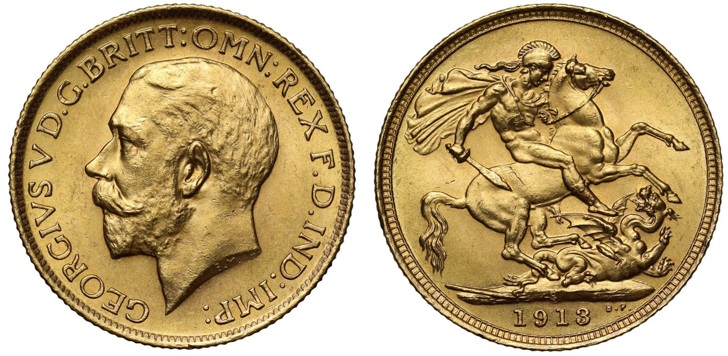 George V 1913-S Sovereign Sydney Mint