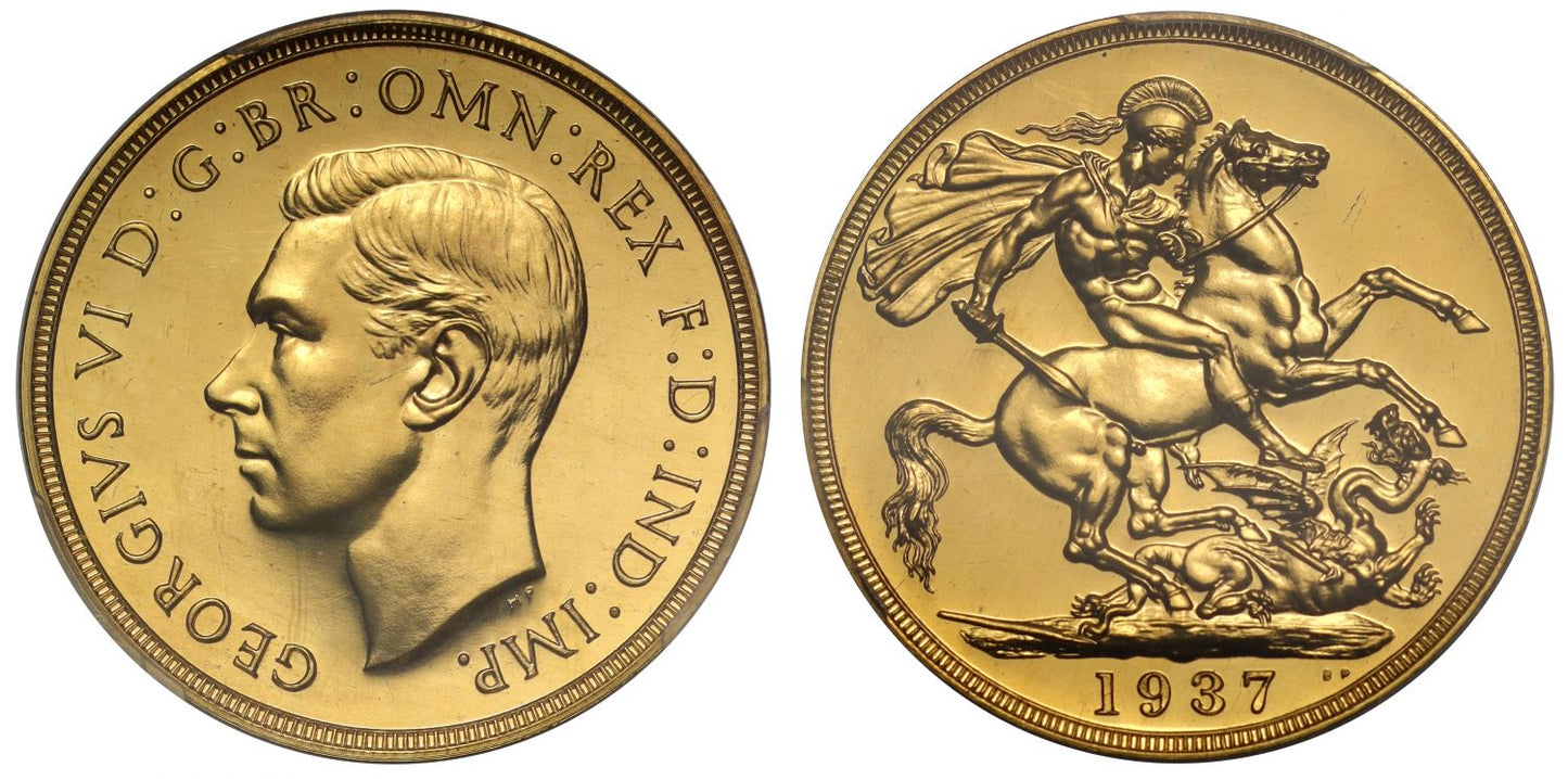George VI 1937 proof Two-Pounds PR65 Coronation issue