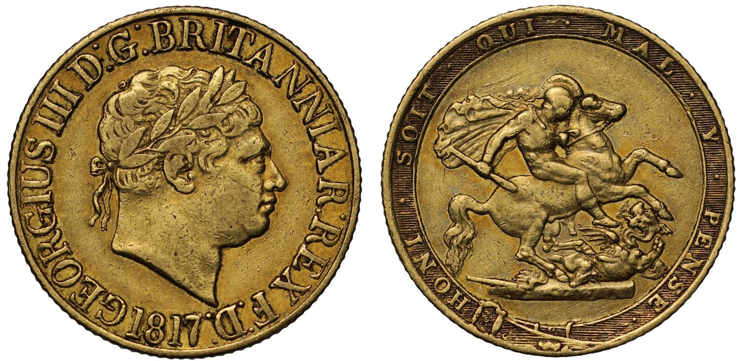George III 1817 Sovereign, first year of issue