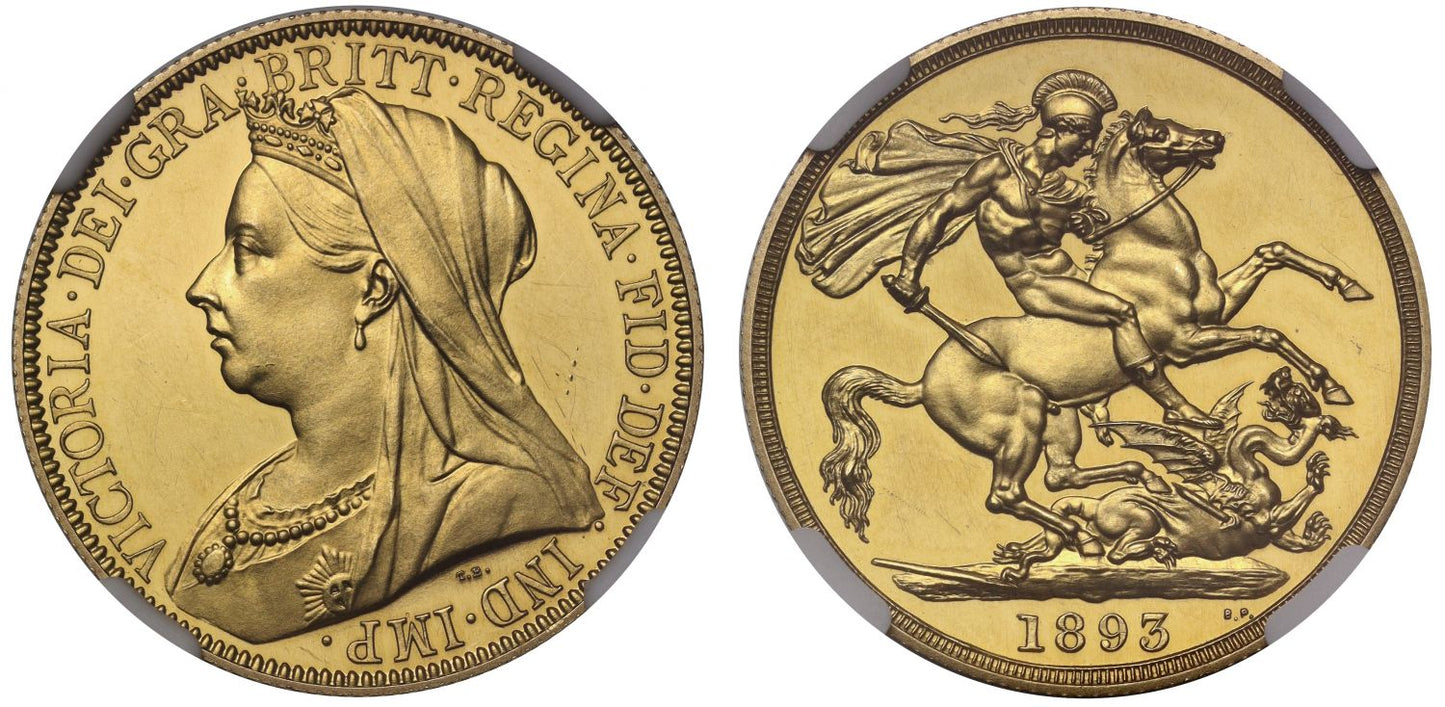 Victoria 1893 proof Two-Pounds PF62 UCAM