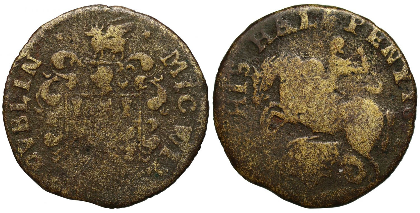 Ireland, Co Dublin, 17th century Token, Mic Wilson, Halfpenny 1672