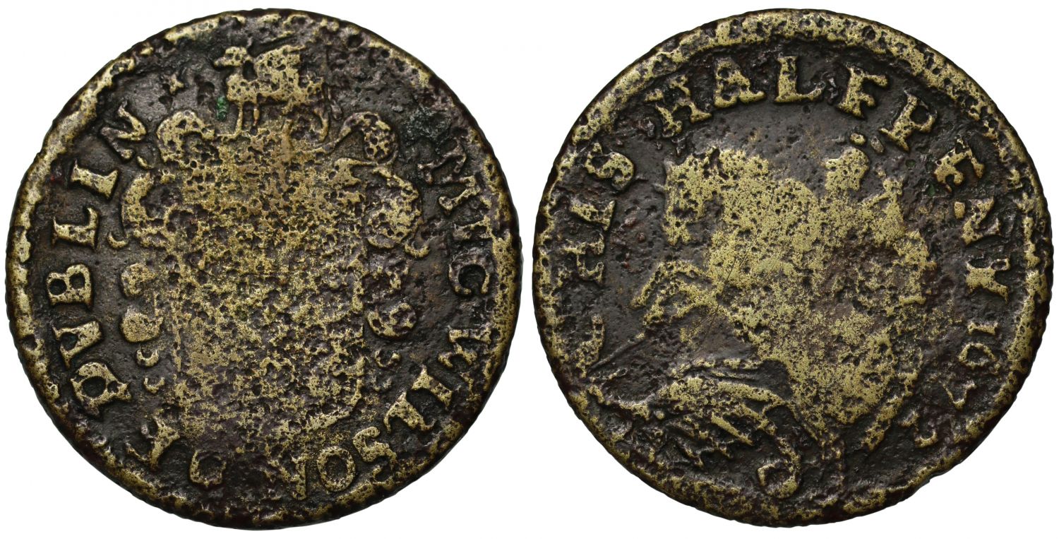Ireland, Co Dublin, 17th century Token, Mic Wilson, Halfpenny 1672