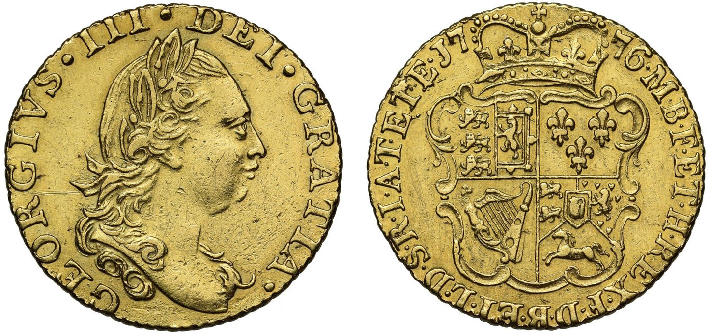 George III 1776 Half-Guinea, fourth head