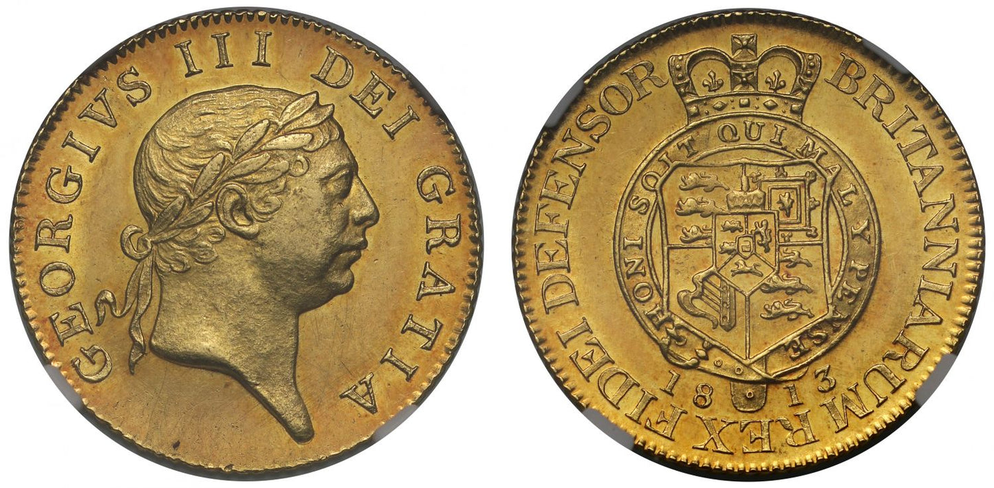 George III 1813 'Military' Guinea MS63