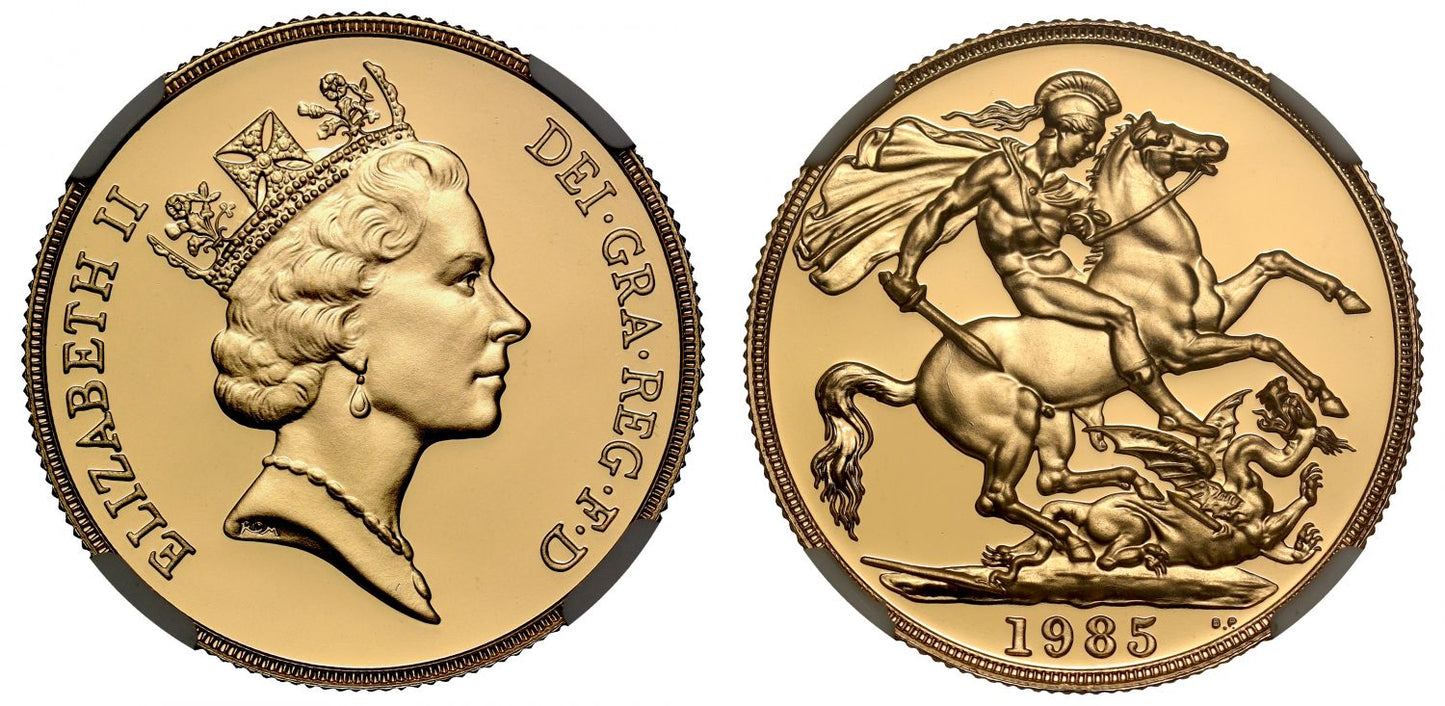 Elizabeth II 1985 PF70 UCAM Two-Pounds, Maklouf