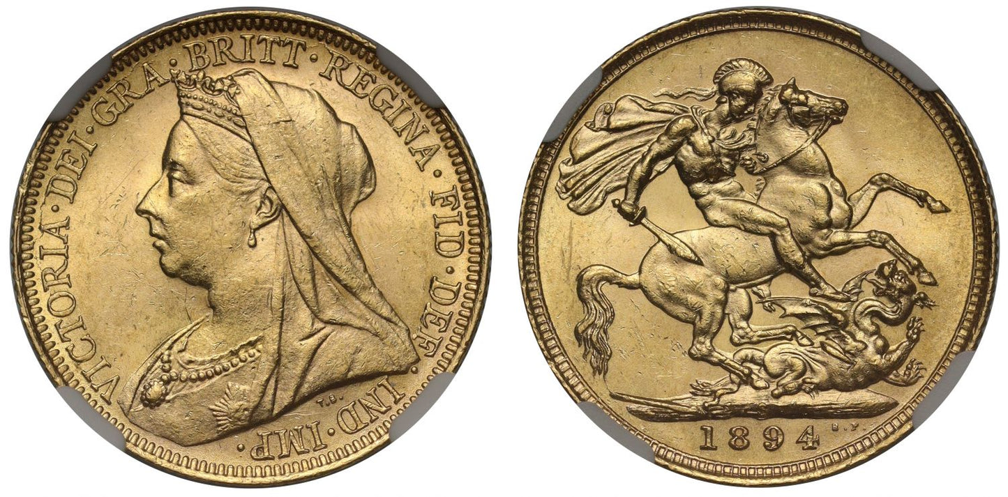 Victoria 1894-S Sovereign Sydney Mint MS61