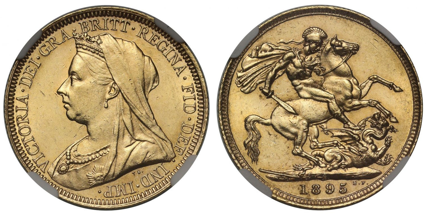 Victoria 1895-S Sovereign Sydney Mint MS62