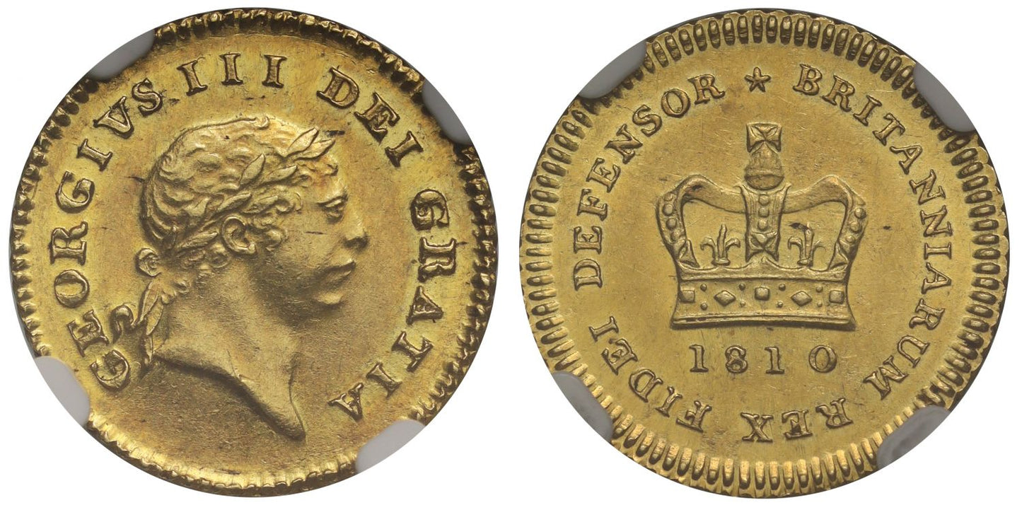 George III 1810 Third-Guinea, third type, MS63, second head