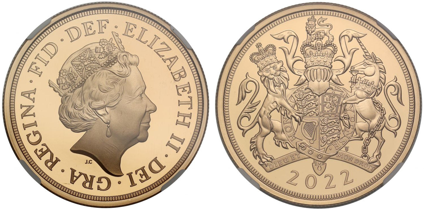 Elizabeth II 2022 PF70 UC Five Pounds Platinum Jubilee