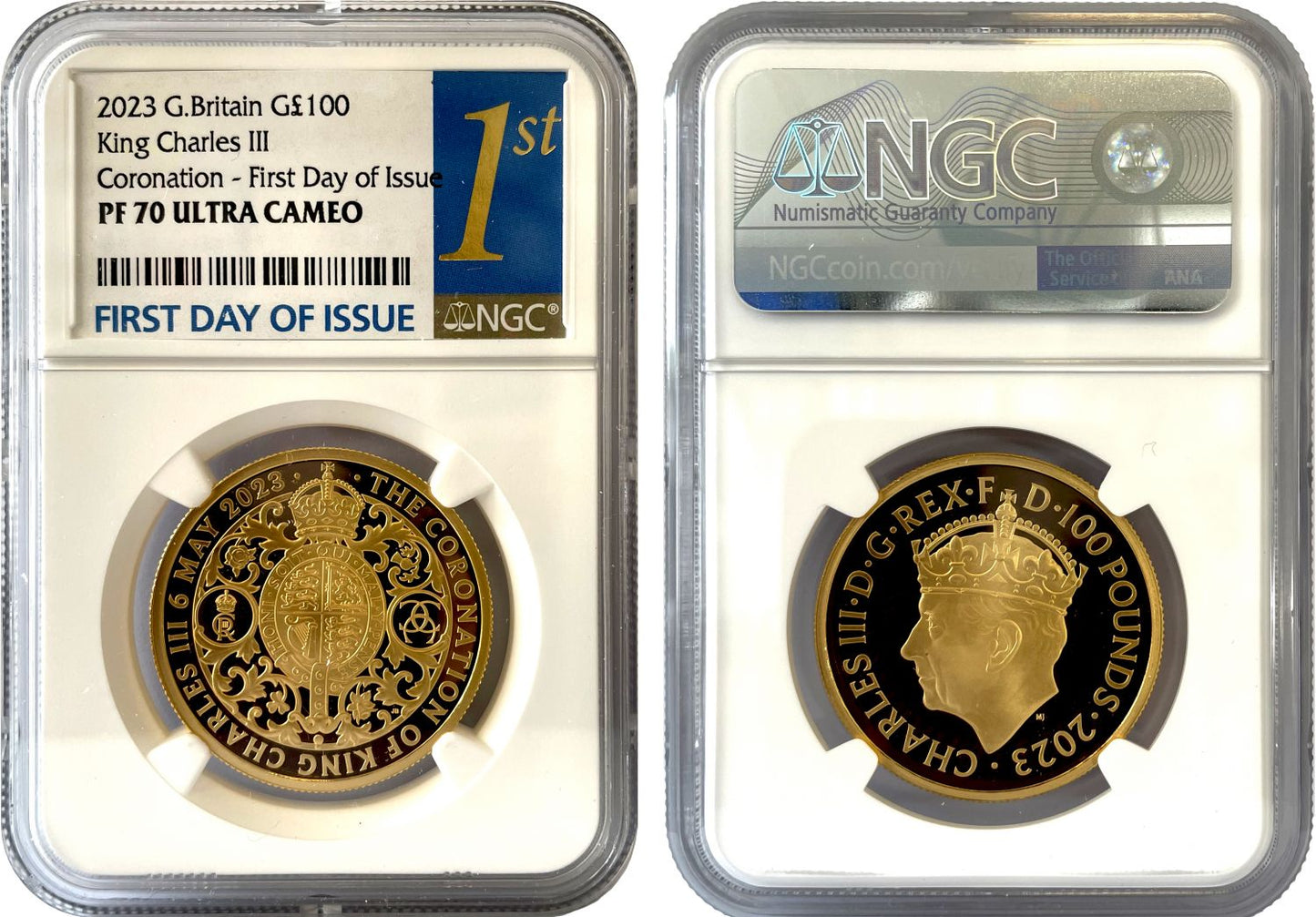 * Charles III 2023 PF70 UC FDI gold 1oz Coronation