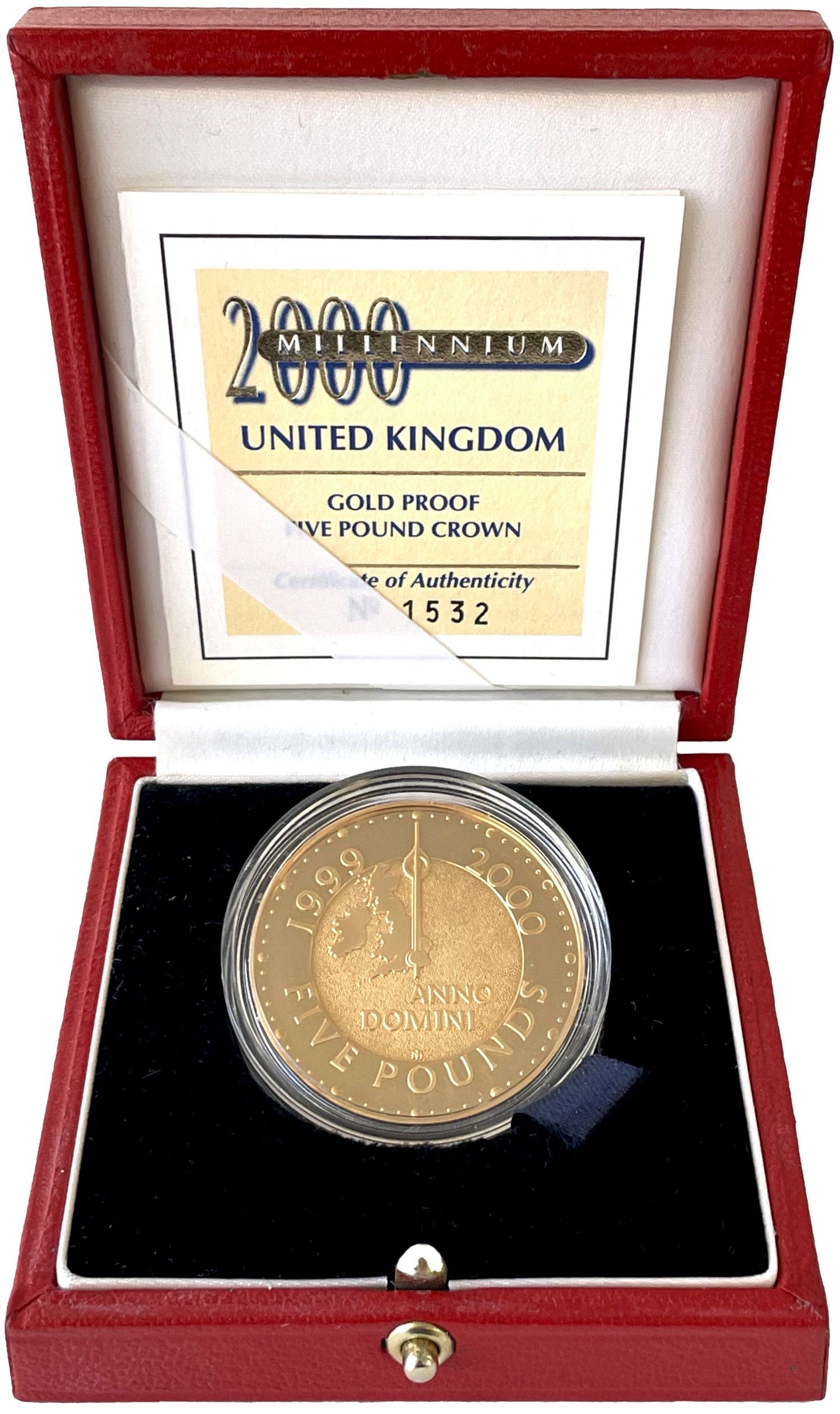 Elizabeth II 1999 proof Five-Pounds Millennium