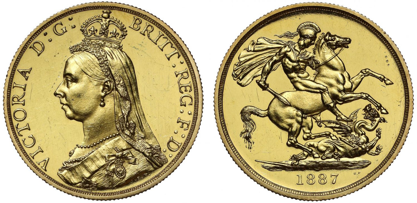 Victoria 1887 proof Two-Pounds struck for the Golden Jubilee
