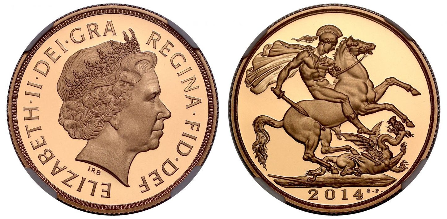 Elizabeth II 2014 proof Two-Pounds PF70 UCAM