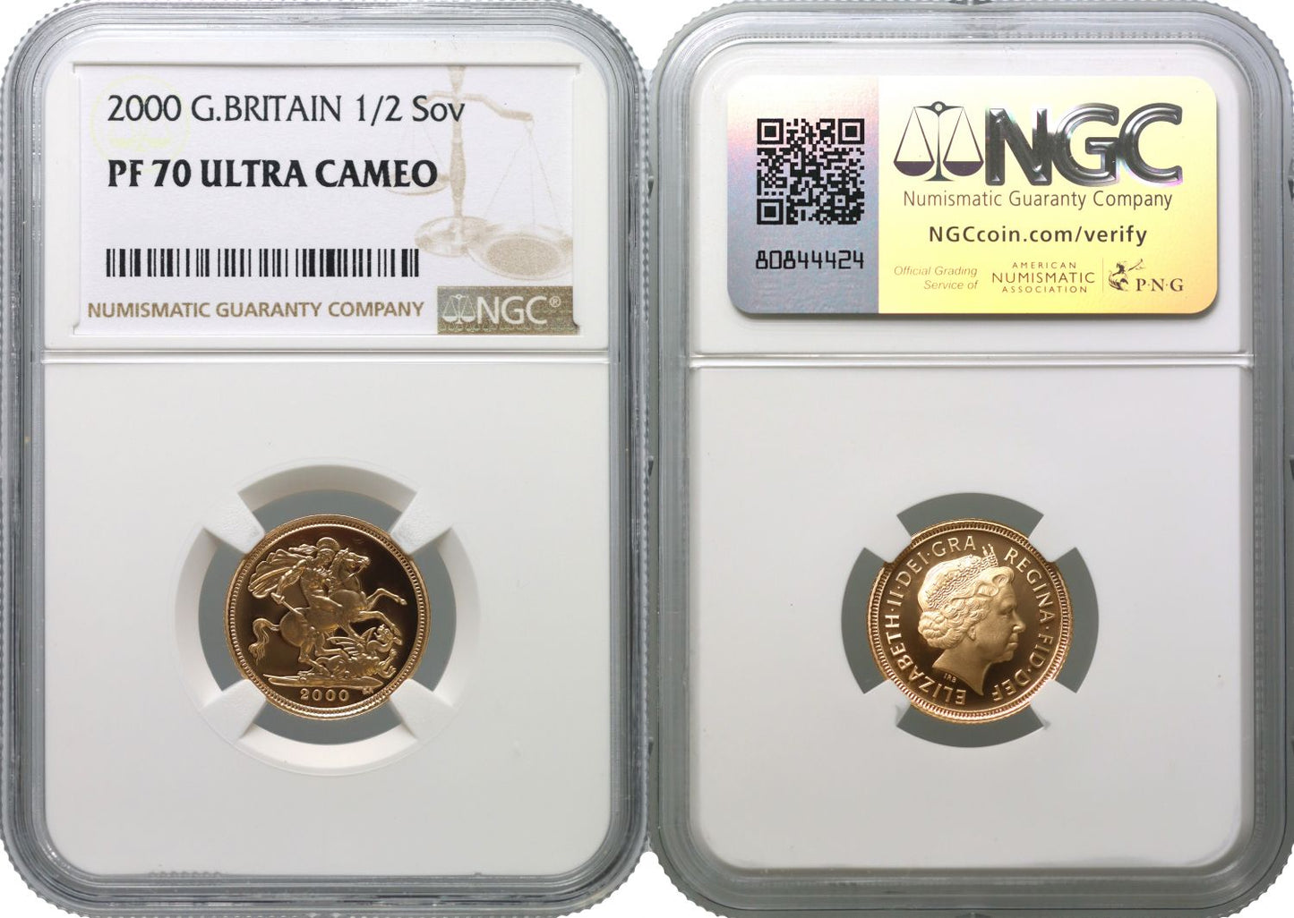 * Elizabeth II 2000 proof Half-Sovereign