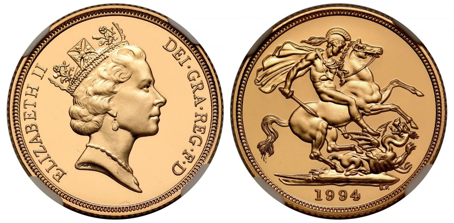 Elizabeth II 1994 proof Sovereign PF70 UCAM