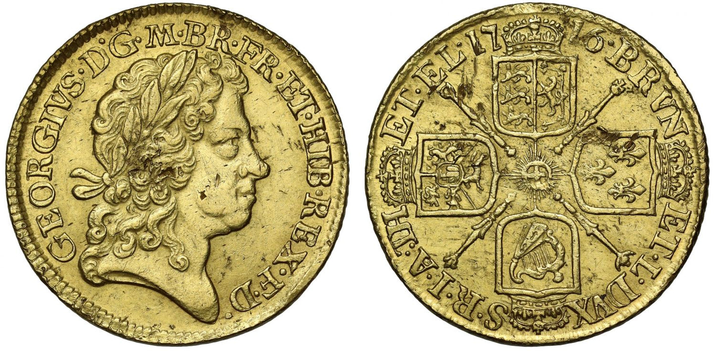 George I 1716 Guinea, 4th head