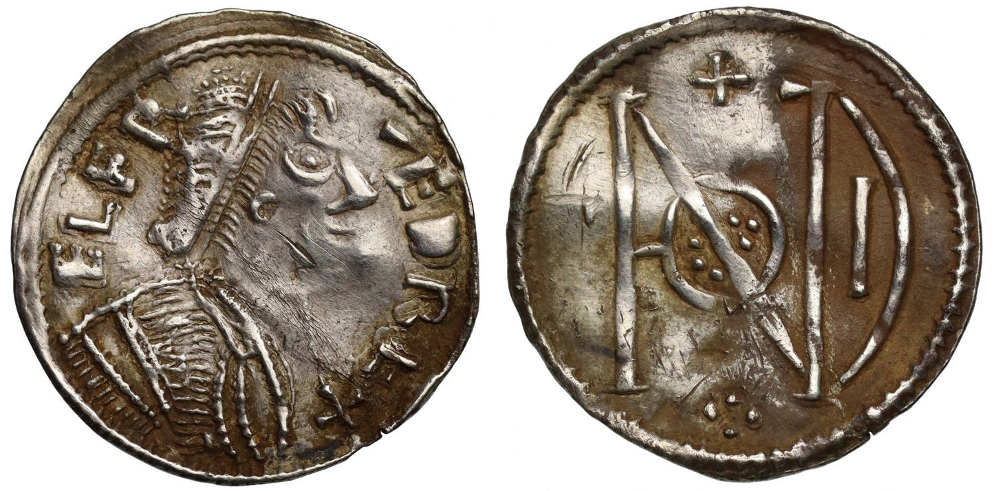 Viking Danelaw issue of Alfred the Great Portrait Penny, Londonia monogram