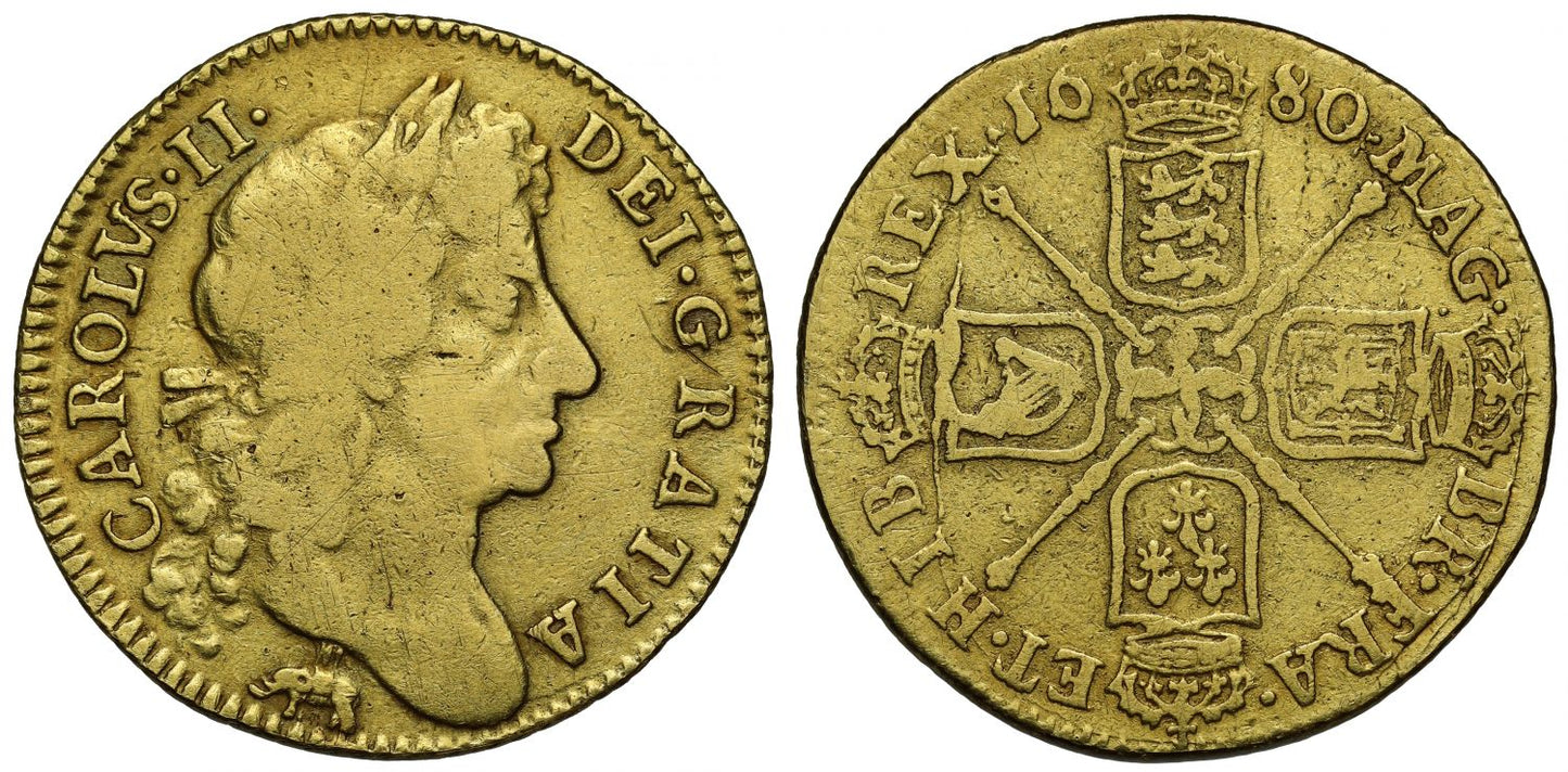 Charles II 1680 Guinea Elephant & Castle