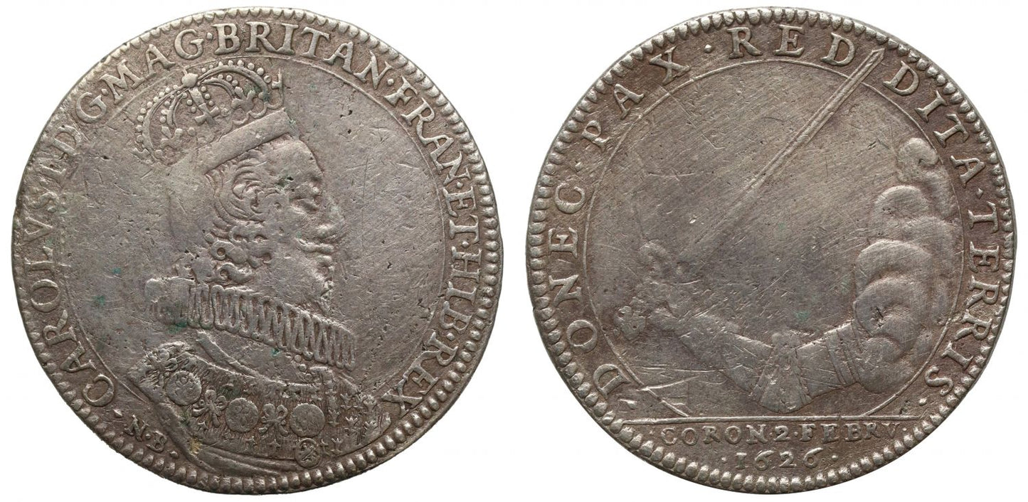 Coronation of Charles I, 1626, silver medal by Nicholas Briot.