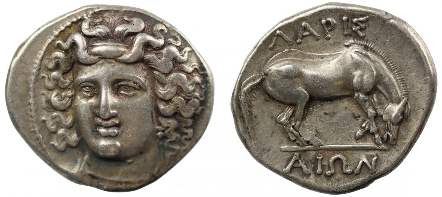 Thessaly, Larissa, Silver Drachm, XF 4/5 4/5
