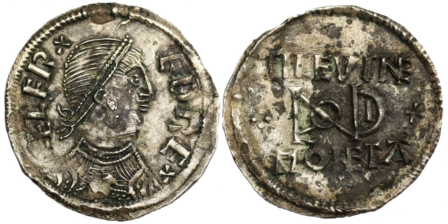 Alfred the Great Penny, Portrait type, phase III, London, Tilewine, London monogram, ex Ashmolean Museum, Hird and Morrison
