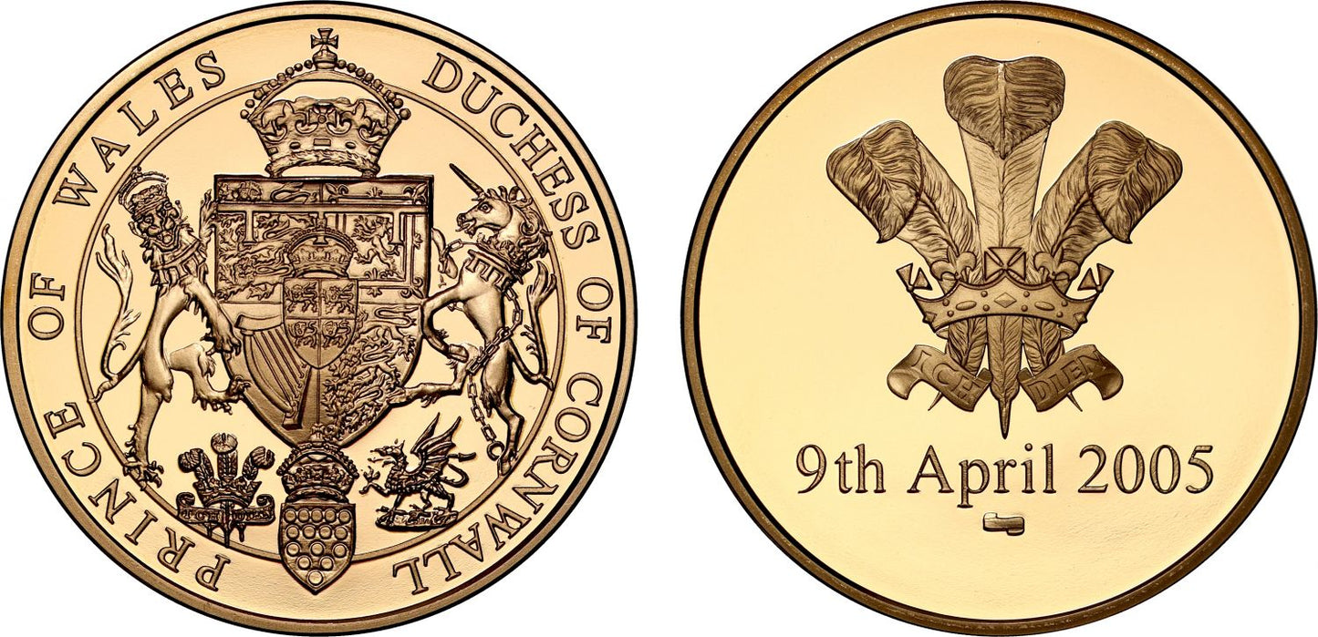 Elizabeth II 2005 Charles and Camilla Wedding gold Medal