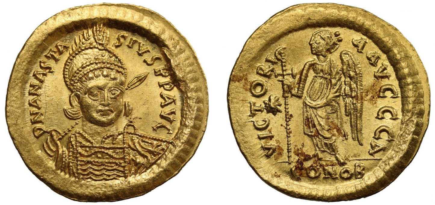 Anastasius, gold Solidus.