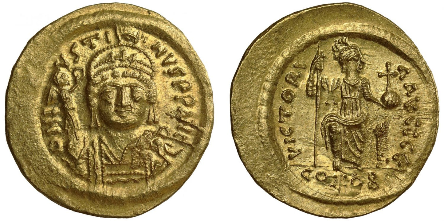 Justin II, gold Solidus, officina Є.