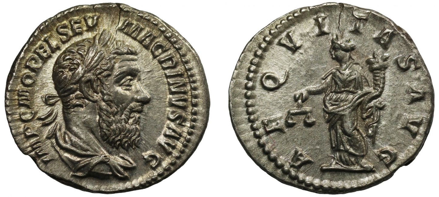 Macrinus, Silver Denarius, Aequitas
