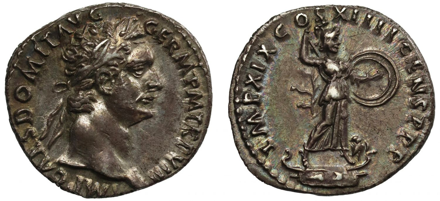 Domitian, Silver Denarius, Minerva