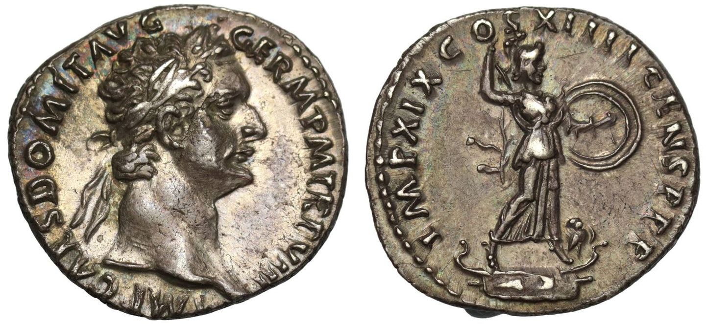 Domitian, Silver Denarius, Minerva, AD 88-9