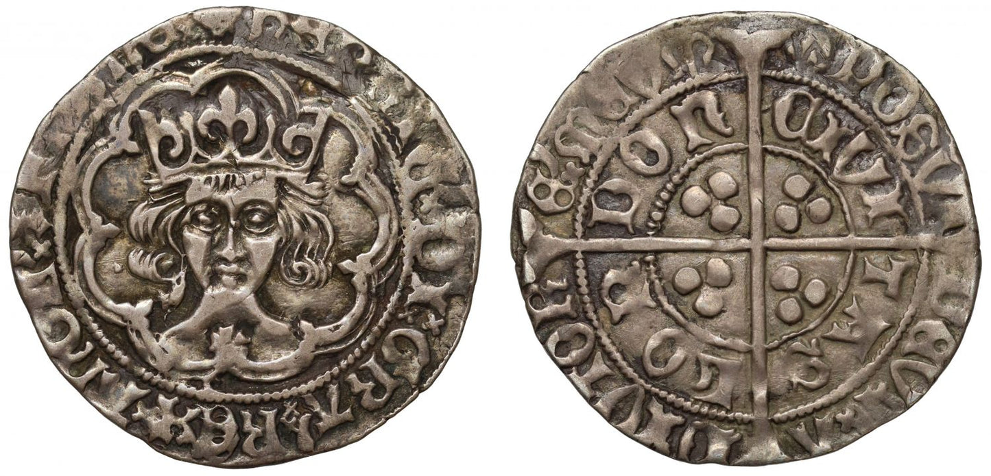 Henry VII Groat, Tower issue, London, class 1, mm half lis and rose