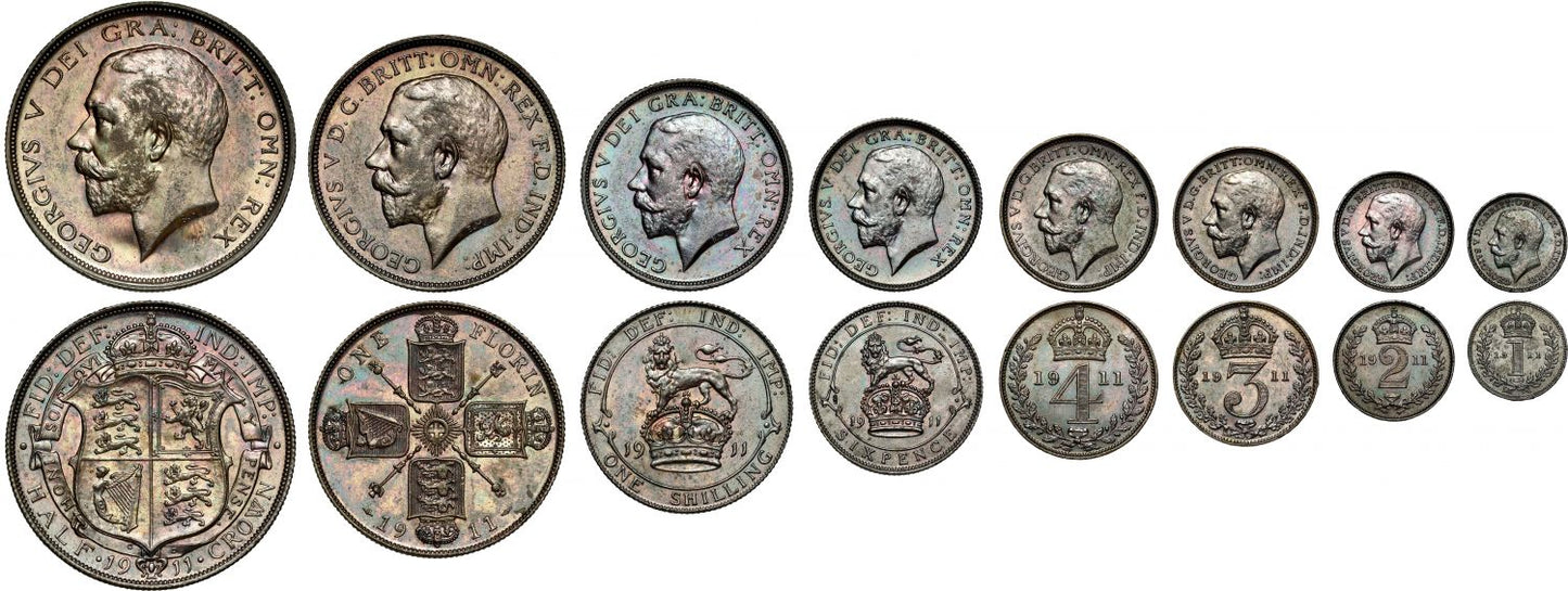 George V 1911 8-coin silver Proof Set