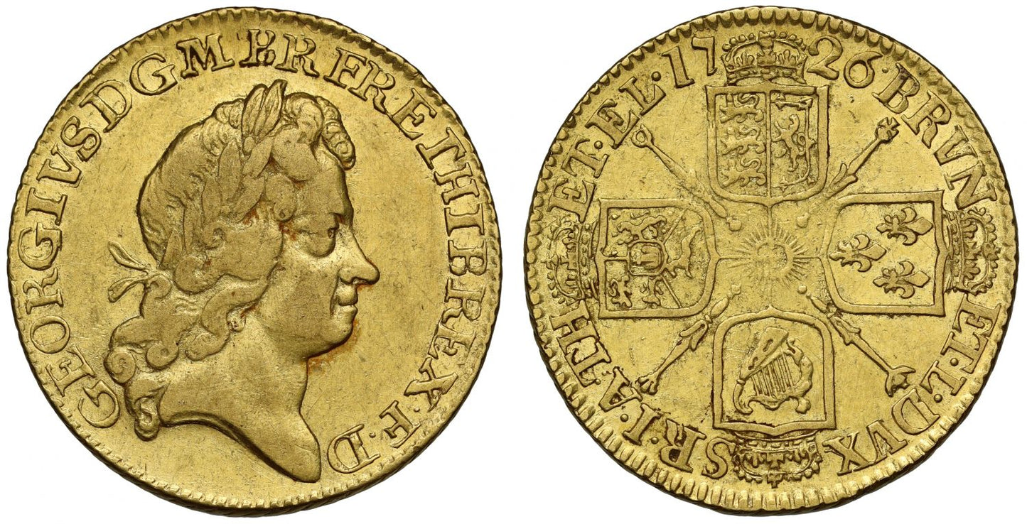George I 1726 Guinea, fifth bust, penultimate date
