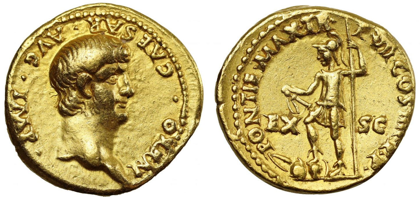 Ch VF 5/5 3/5 | Nero, gold Aureus, Virtus.